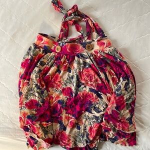 Bums & Roses skirt with suspenders